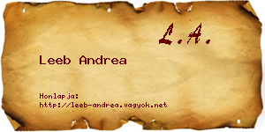 Leeb Andrea névjegykártya